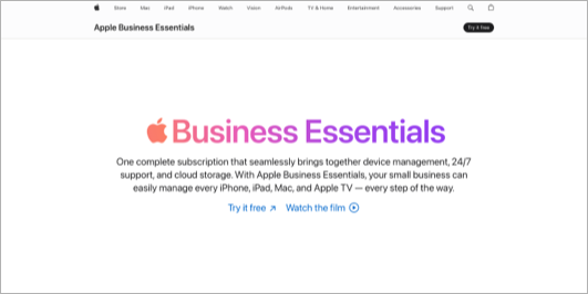 Apple introduces Apple Business Essentials - Apple