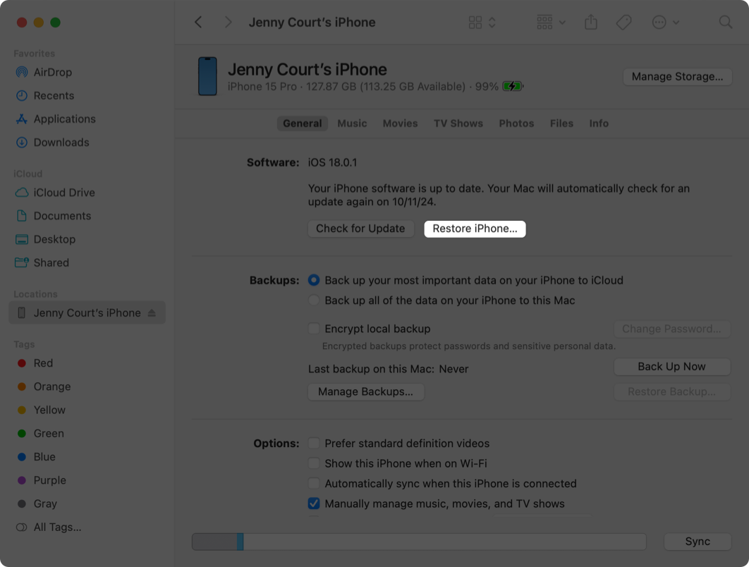 Apple-Device-Support Vorbereitung