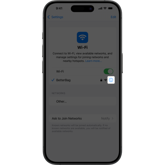 Configuring Wi-Fi Settings on iPhone or iPad — Apple Device